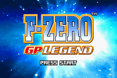 F-Zero title screen for GameBoy Advance